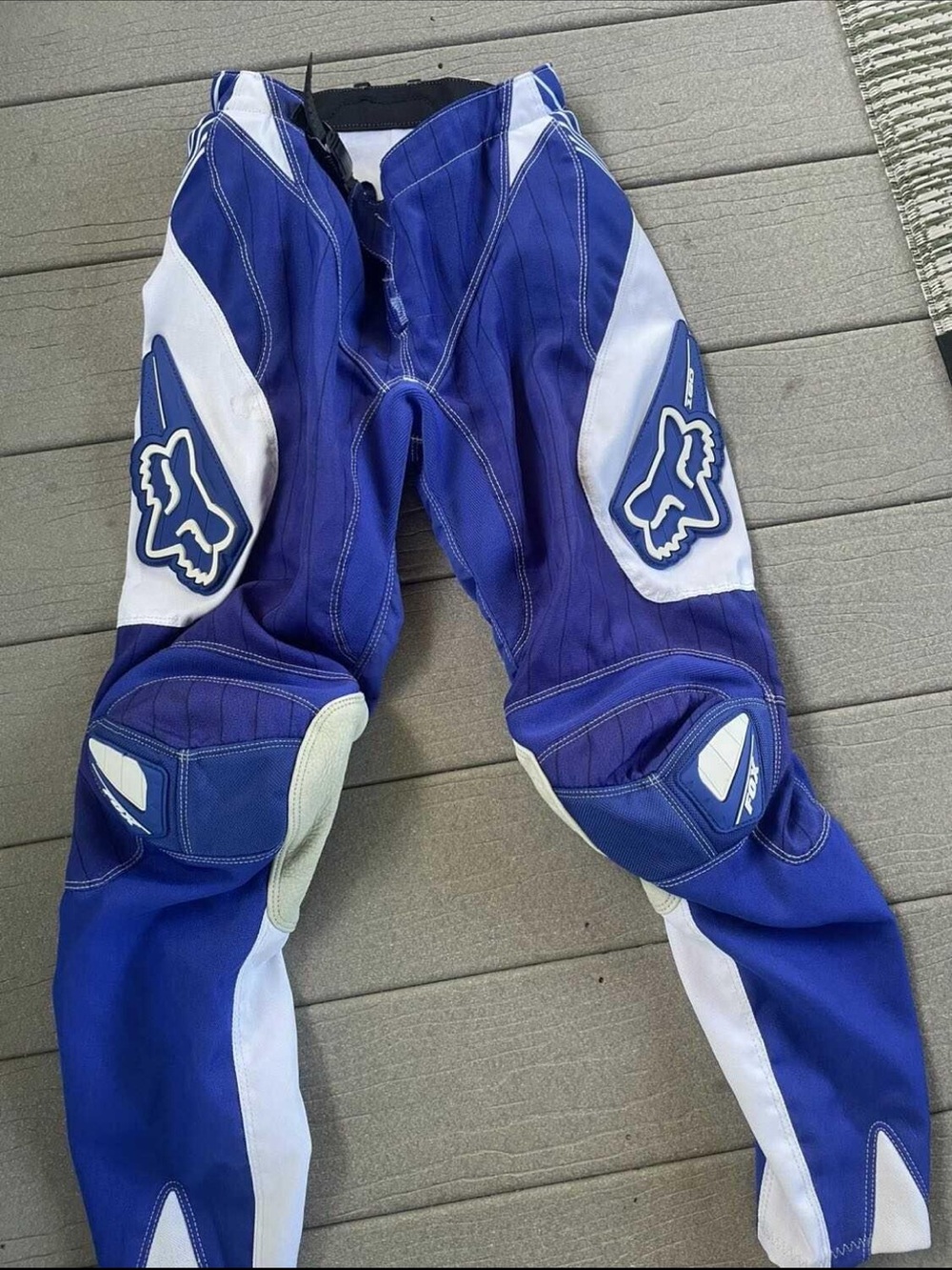 Fox Racing Blue and White Motocross Pants